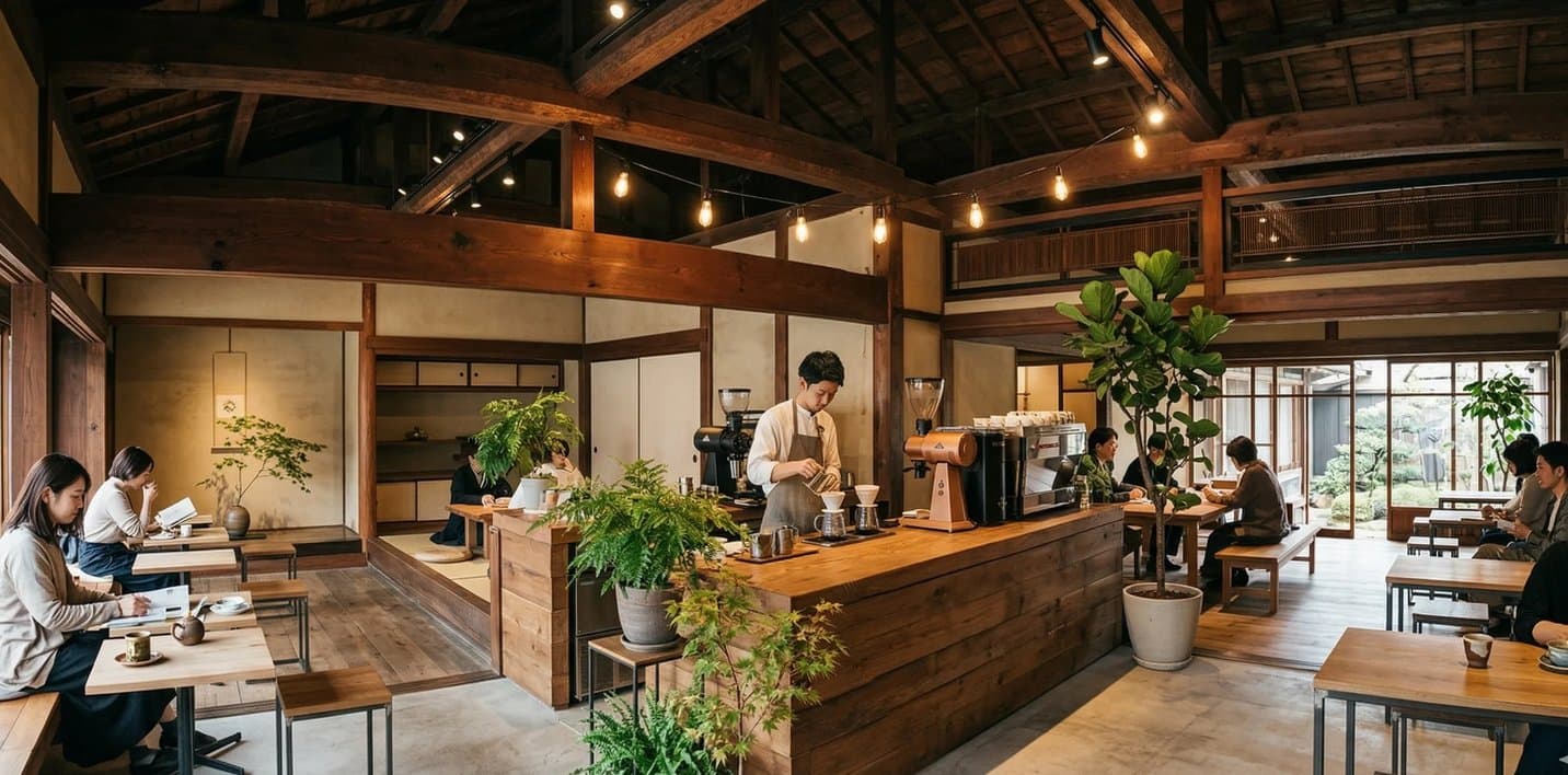 古民家空間でのコーヒー体験